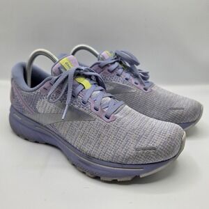 Brooks Ghost 14 Womens Running Shoes Purple Grey Silver Size 9